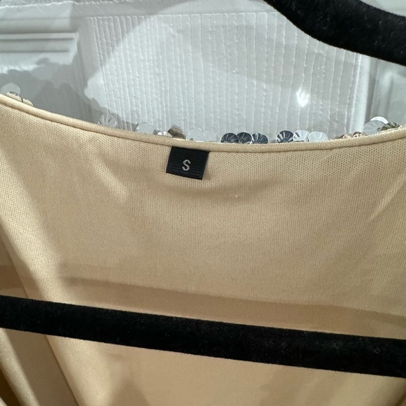 NYE gold and silver sequin sparkle high low dress - Picture 2 of 3